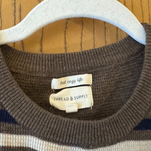 Striped Brown Sweater - Picture 3 of 6